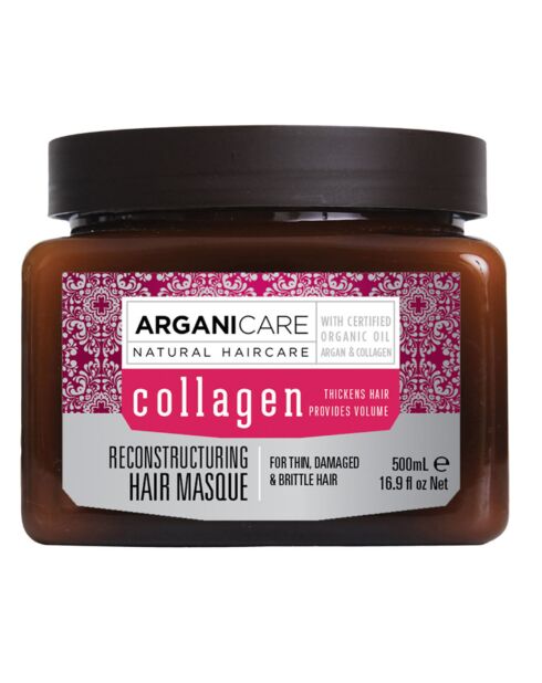Masque réparateur Argan et Collagène cheveux fins et dévitalisés -  500 ml