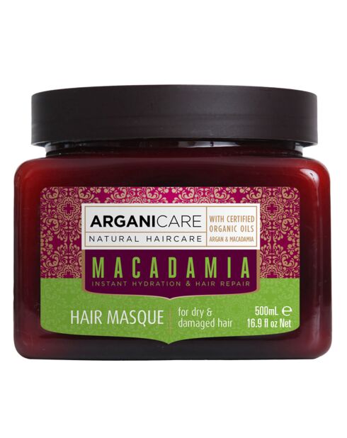Masque réparateur Argan & Macadamia cheveux secs et abîmés -  500 ml