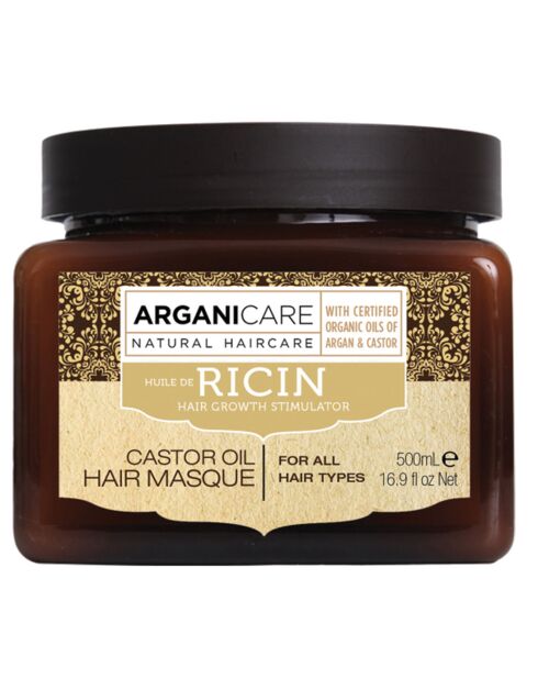 Masque renforçateur à l'huile de Ricin Bio tous types de cheveux -  500 ml