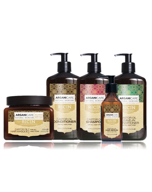 Kit Routine Evolution à l'Huile de Ricin Bio tous types de cheveux - 5 pièces