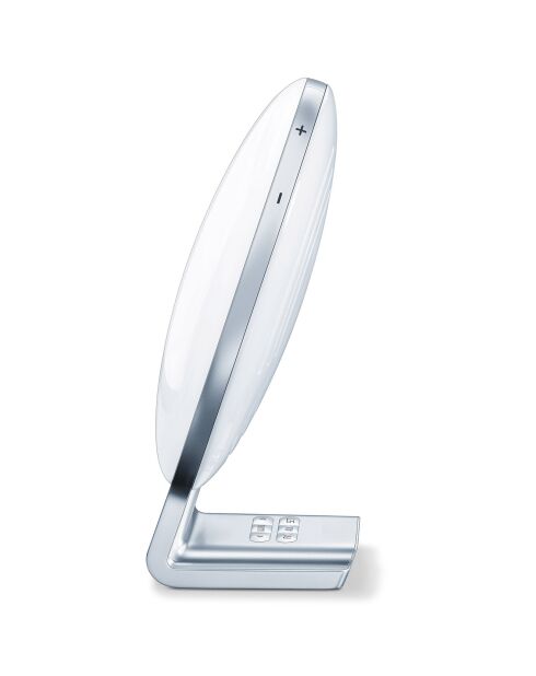Radio-réveil lumineux connecté via Bluetooth & USB blanc