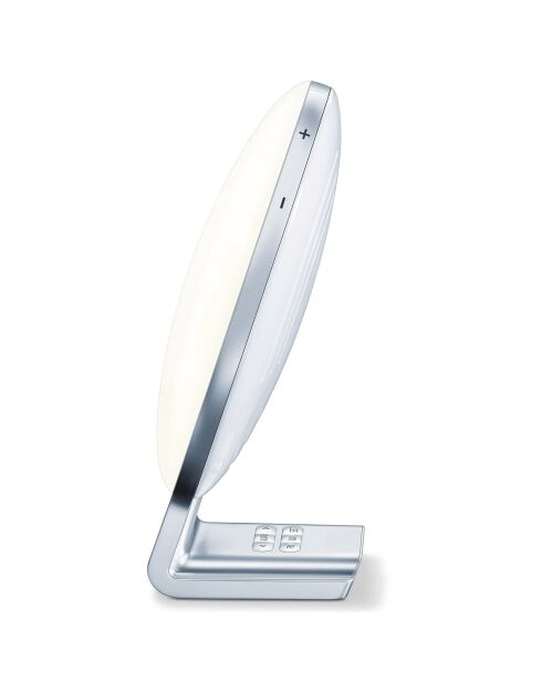 Radio-réveil lumineux connecté via Bluetooth & USB blanc