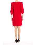 Robe manches volantes rouge