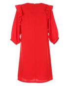 Robe manches volantes rouge