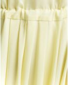 Robe longue plissée jaune