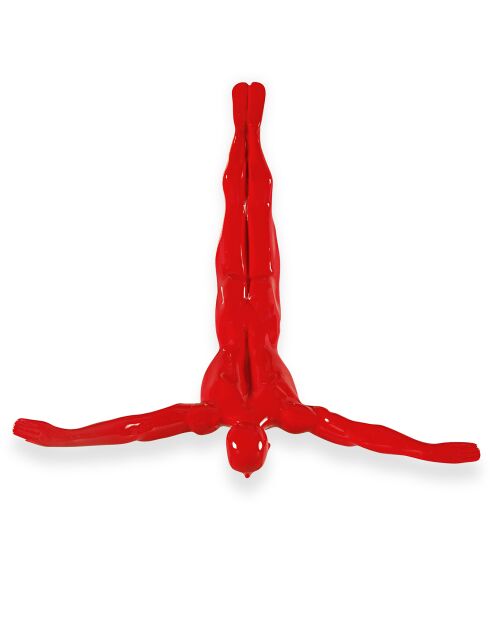 Sculpture Petit Plongeur rouge - 28x28x9 cm