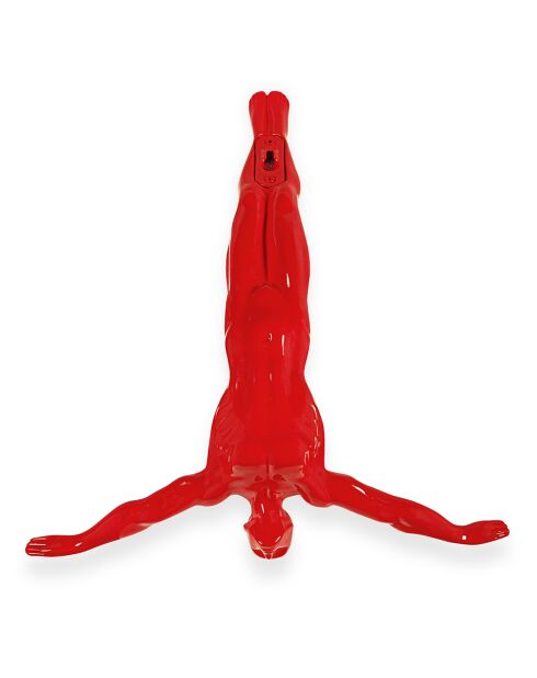 Sculpture Petit Plongeur rouge - 28x28x9 cm