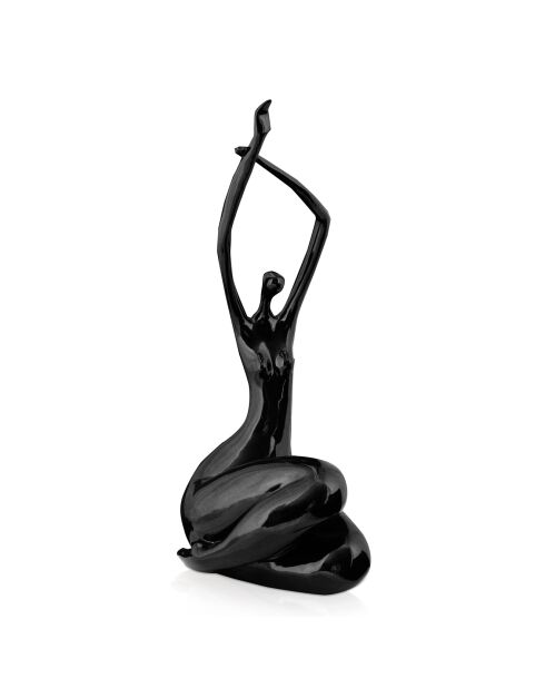 Sculpture Réveil noire - 54x24x30 cm