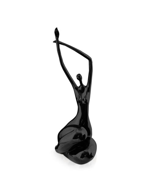 Sculpture Réveil noire - 54x24x30 cm