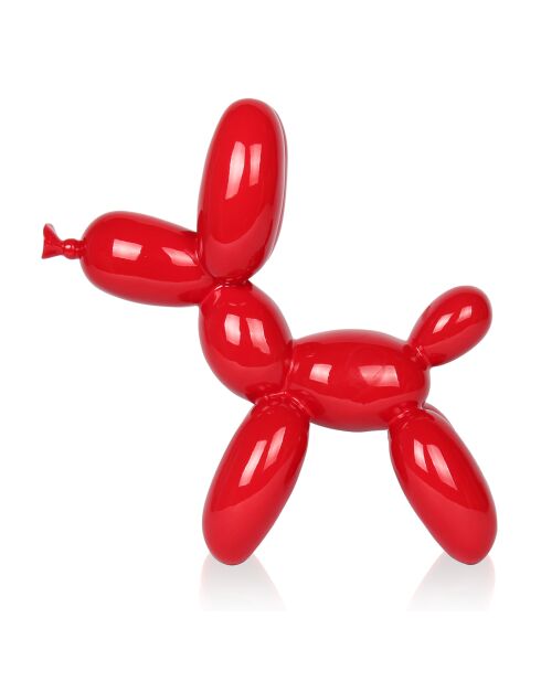 Pop Art sculptuur van een rode hond - 27x26x9,5 cm