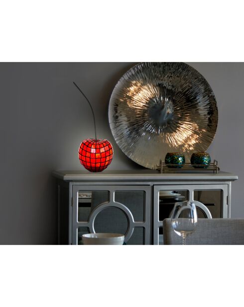 Lampe Cerise rouge - 20x18x16 cm