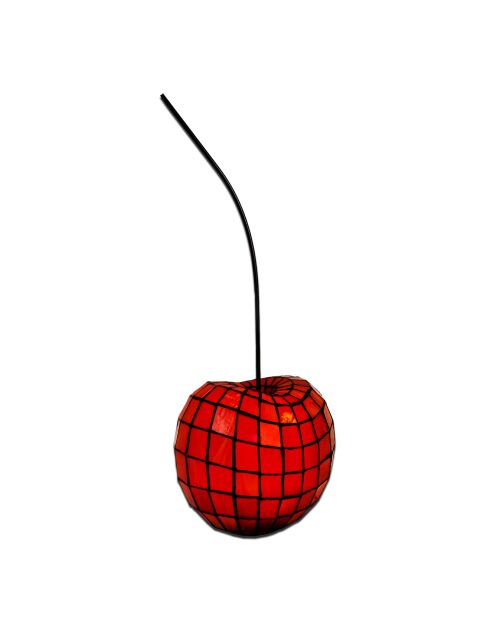 Lampe Cerise rouge - 20x18x16 cm