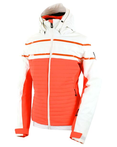 Veste de Ski Loriaz blanc/orange