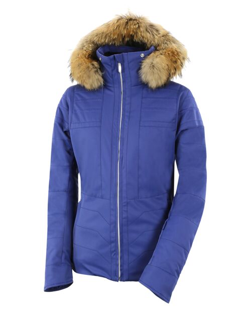 Veste de Ski Aneto col fausse fourrure cobalt