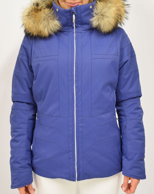 Veste de Ski Aneto col fausse fourrure cobalt