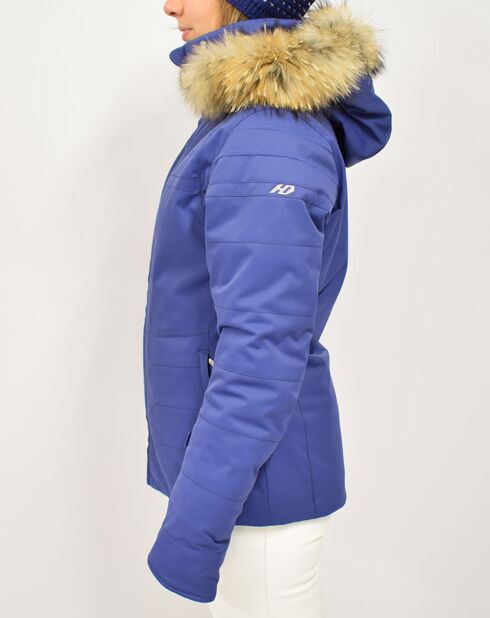 Veste de Ski Aneto col fausse fourrure cobalt
