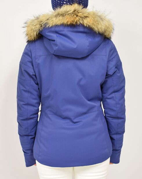 Veste de Ski Aneto col fausse fourrure cobalt