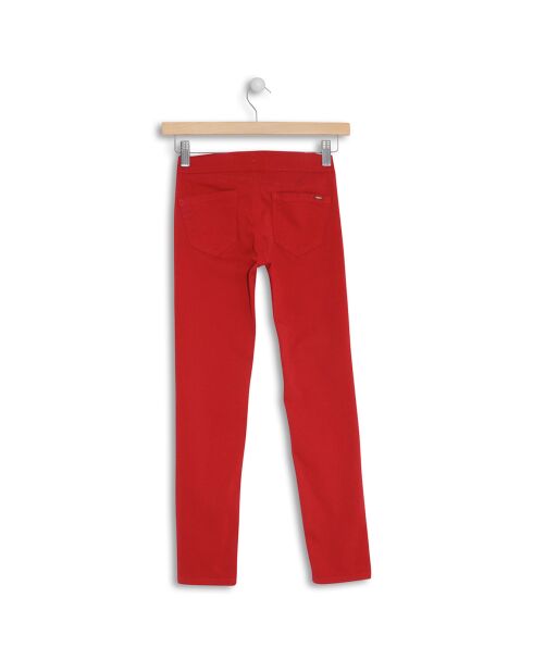 Pantalon Pixlette en Toile de coton rouge