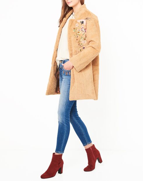 Manteau en fausse fourrure Freder beige