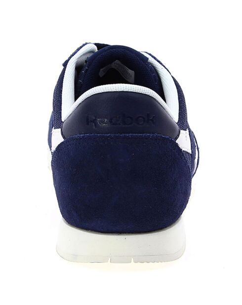 Baskets en Velours de Cuir & Textile Classic Nylon bleu marine