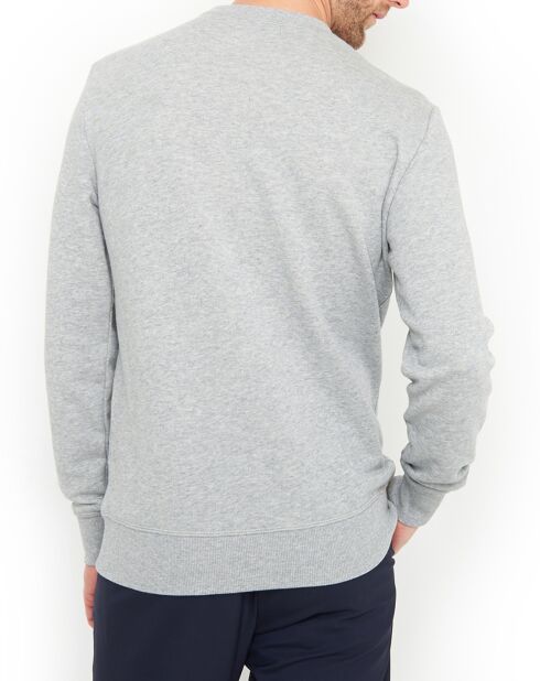 Sweat Pepin brodé gris chiné