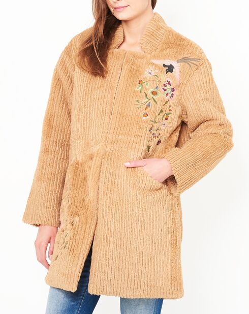 Manteau en fausse fourrure Freder beige