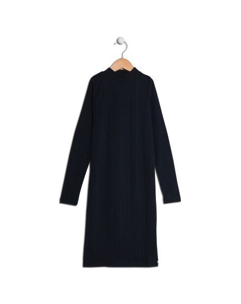 Robe longue Tube en Maille bleu marine