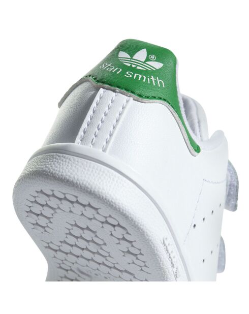 Baskets Stan Smith en Cuir à scratch blanc/vert