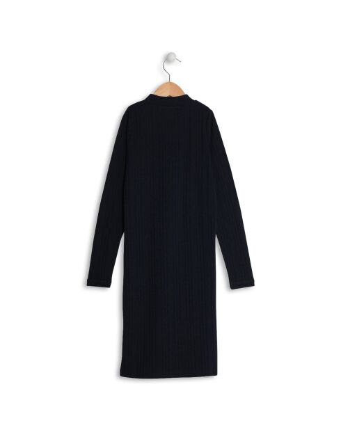 Robe longue Tube en Maille bleu marine