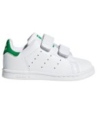 Baskets Stan Smith en Cuir à scratch blanc/vert