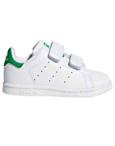 Baskets Stan Smith en Cuir à scratch blanc/vert