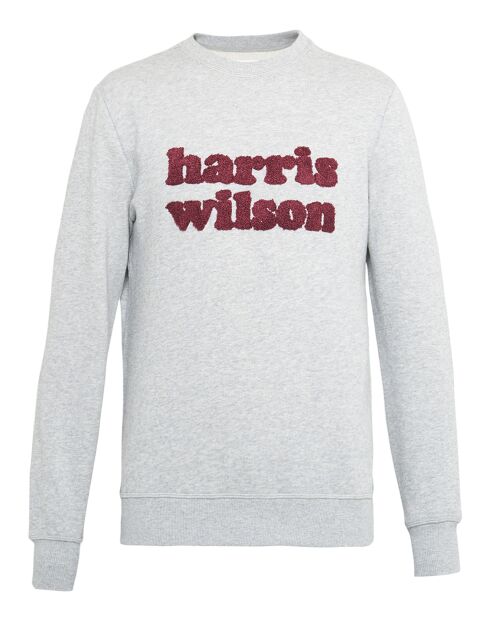 Sweat Pepin brodé gris chiné