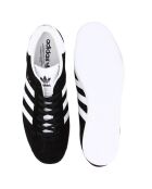 Baskets en Velours de Cuir Gazelle noir/blanc