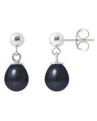 Boucles d'oreilles Argent Perles d'Eau Douce noires