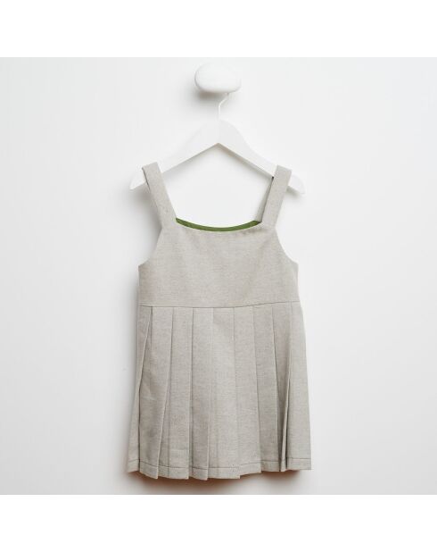 Robe Lu en Maille mélangée plissée gris clair