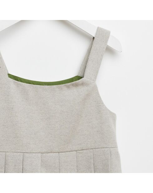 Robe Lu en Maille mélangée plissée gris clair