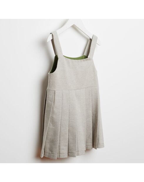 Robe Lu en Maille mélangée plissée gris clair