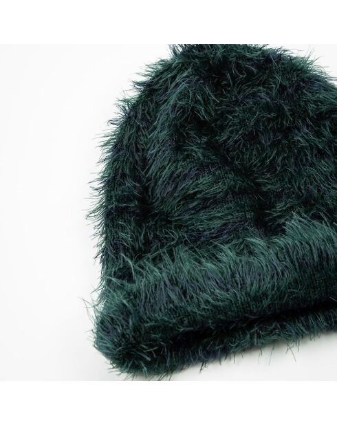 Geochi Forest Flauschige Strickmütze in Grün/Marineblau