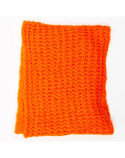 Tour de Cou Nana en Maille mélangée orange 25x33 cm