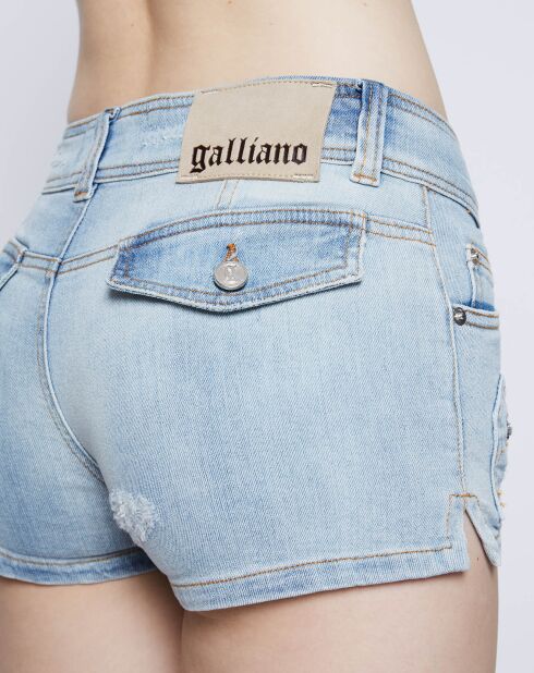 Short en jean bleu