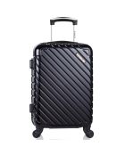 Maleta Denver Medium Stay con 4 ruedas, 60 cm, negra
