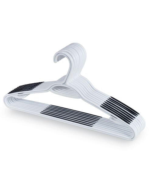 8 Cintres en plastique blancs - 42 cm