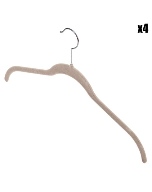 4 Cintres New beiges - 43 cm