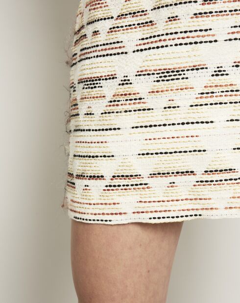 Jupe brodée Toupie écrue