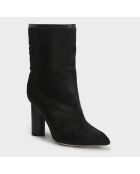 Boots en Cuir de Veau Sokany noires - Talon 8 cm