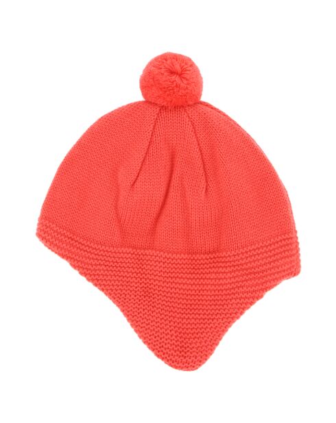 Bonnet Ophalia en maille fine rouge