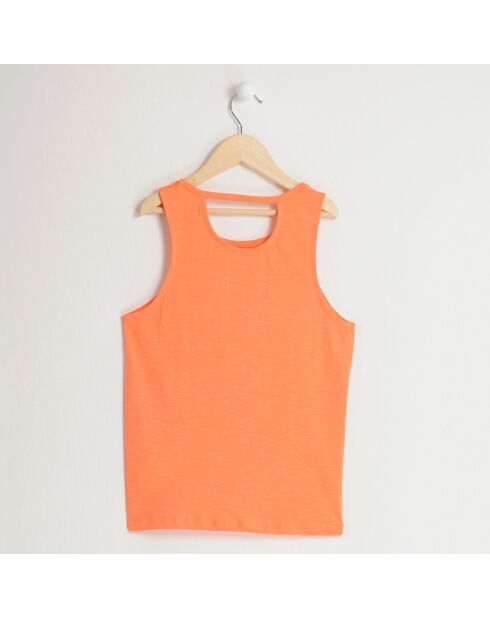 Orangefarbenes Tanktop aus Baumwolle
