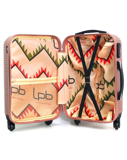 Valise Long Séjour 4 roues simples Munich 70 cm rose doré