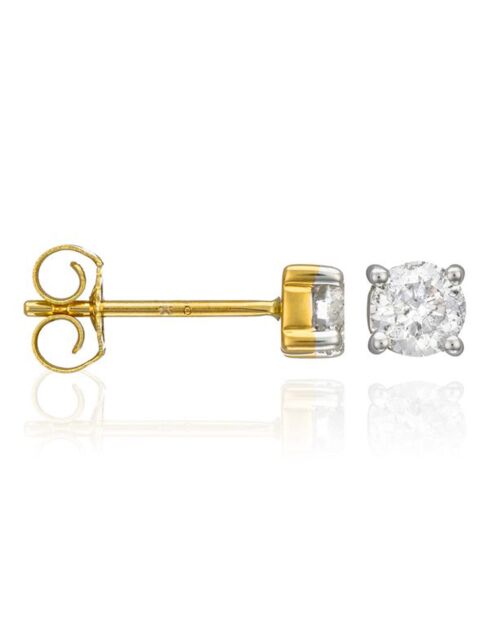 Eternelle diamanten oorbellen 0,5 kt geelgoud