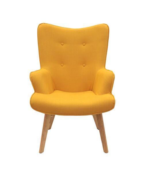 Fauteuil Helsinki jaune - 68x74x99 cm